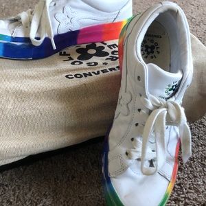 Exclusive Rainbow Golf Le Fleur Low top converse